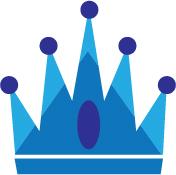 Illustration of blue crown